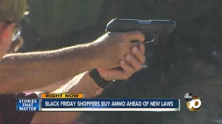 Black Friday shoppers buy ammo ahead of new laws