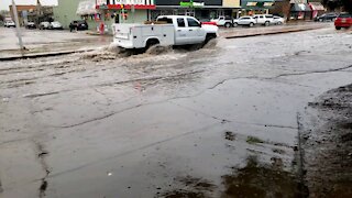 Lubbock Streets become Rivers when it Rains