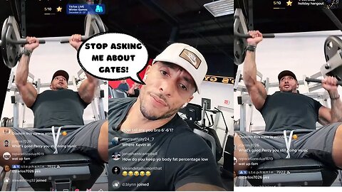 PERCY KEITH SAYS STOP ASKING ABOUT GATES + WORKS OUT IN THE GYM ON LIVE & DROPPING GEMS *MUST WATCH*