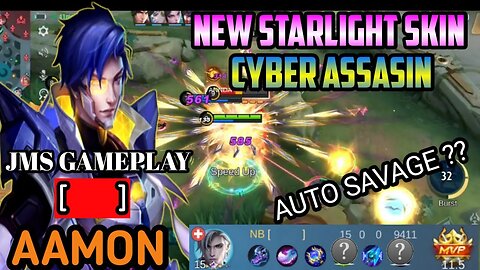 NEW STARLIGHT SKIN "CYBER ASSASIN" AAMON GAME PLAY | Mobile Legends | JMS GAMEPLAY