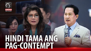 Sen. Imee, kontra sa contempt order; pagpapa-contempt kay Pastor Apollo, hindi tama