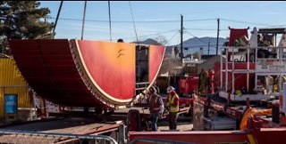 Restored Hard Rock Cafe guitar heads to Neon Museum