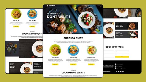 Restaurant Website Design: HTML, CSS & JS (Free Source Code)