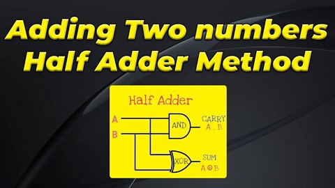 Adding Two numbers Half Adder Method