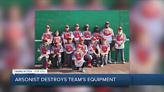 Baseball team that serves underprivileged players in need after arsonist destroys equipment