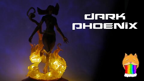 Dark Phoenix 3D print with glowing lights | Testing the new Army Painter airbrush paints