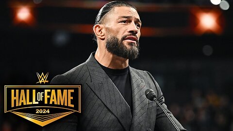 🏆Roman Reigns acknowledges Paul Heyman in induction speech WWE Hall of Fame 2024 highlight