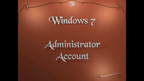 Windows 7 - Administrator Account - Activating, Obscuring, SettingResetting Password & Deactivating