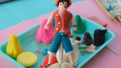 How to Make Luffy One Piece by Play doh - Make Playdough 2016