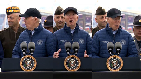 Biden Clown Show in Baltimore: "Johnny O, ho, ho, ho... you're not going to believe me, it was 2 or 3 in the morning... I've directed the coast Guard, the Navy... my great grandfather worked here!.."