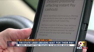 Uber drivers wait for their pay