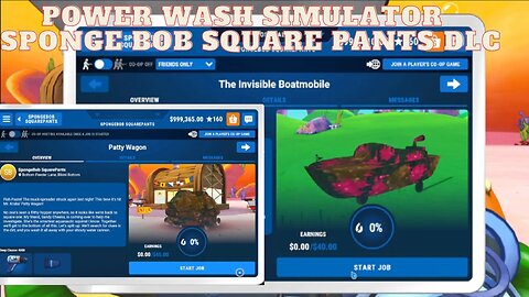 Powerwash Simulator: Spongebob Squarepants DLC Patty wagon Invisible Batmobile #powerwashsimulator