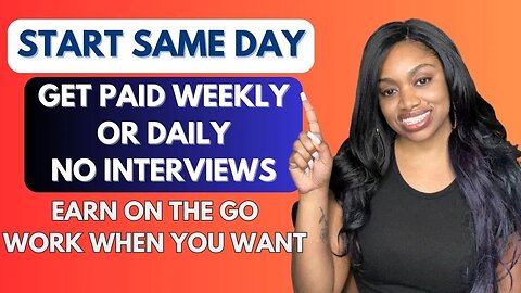 🙌🏽START SAME DAY! $1300 Weekly Pay *No Interviews* 4 No Talking Remote Jobs (Computer Or Mobile)