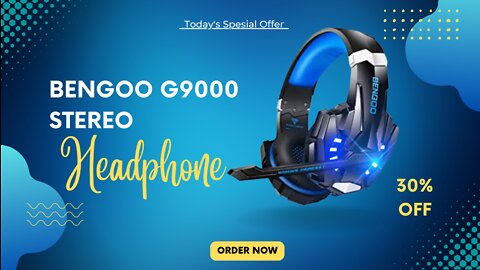 BENGOO G9000 Stereo Gaming Headset for PS4 PC Xbox One PS5 Controller