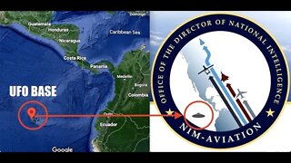 UFO on Intelligence Agency Logo & Possible Secret UFO Base Location