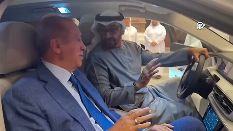 President Erdogan and UAE President Al Nahyan drove around the streets of Abu Dhabi in Togg