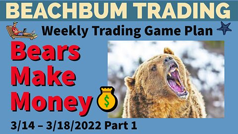 �� Bears Make Money �� [Trading Game Plan] for 3/14 – 3/18/2022 | Part 1 | [BeachBum Trading]