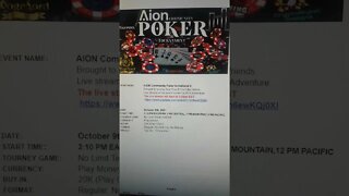 AION Poker Tournament TODAY!!!