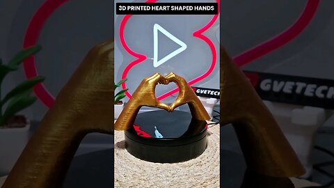 3D Printed Heart Shaped Hands Sculpture #shorts #3dprinted #heart