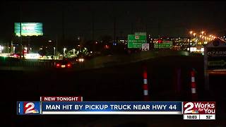 Pedestrian hit by pickup truck along highway 44