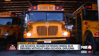 Lee County School Board extends hiring bus drivers without high school diploma