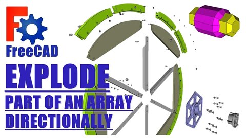 FreeCAD: Explode part of an array directionally.