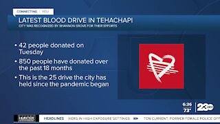 Tehachapi recognized by Shannon Grove for its blood drive efforts