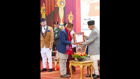 President with Shekhar Lama