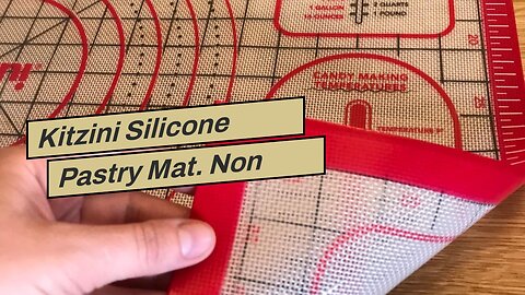 Kitzini Silicone Pastry Mat. Non Slip Baking Mat. BPA-Free Silicone Baking Sheet. Silicone Mats...