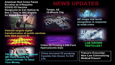 Lab Grown Testicles, AZ 15 Min. City, DNA-ID, & QR Code Scams, and More News