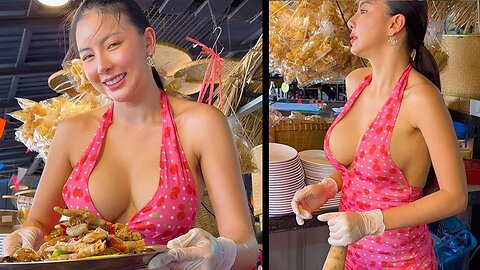 The MOST Famous Grilled CHICKEN Lady Cooks SPICY Som Tam | Thailand Street Food
