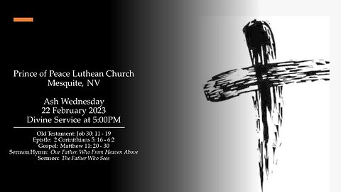 Ash Wednesday Worship Service