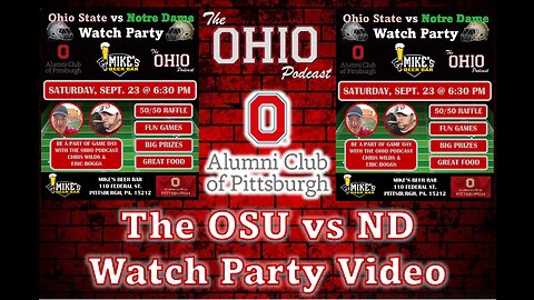 The Ohio State vs Notre Dame OSU Alumni of Pittsburgh Watch Party with The OHIO Podcast