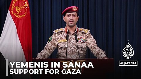 Sanaa Yemenis show support for Gaza with Houthi ship attacks despite US and UK airstrikes