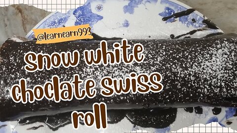 SNOW WHITE CHOCOLATE SWISS ROLL 🍥