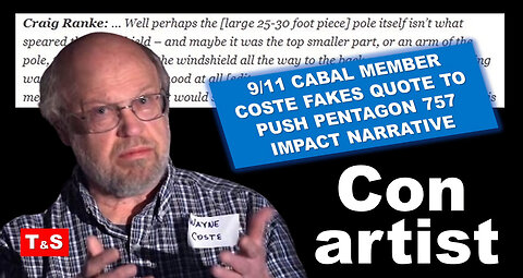 Wayne Coste’s deceptive editing of Ranke quote exposes his real agenda