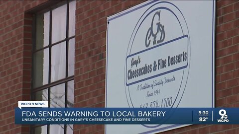 FDA sends warning to Cincinnati bakery after unsanitary conditions