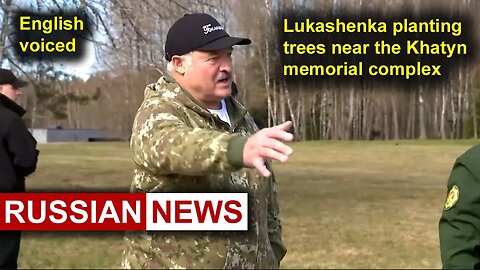 Lukashenka planting trees near the Khatyn memorial complex. | Belarus