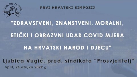 Izlaganje - Ljubica Vugić, predsjednica sindikata "Prosvjetitelj"