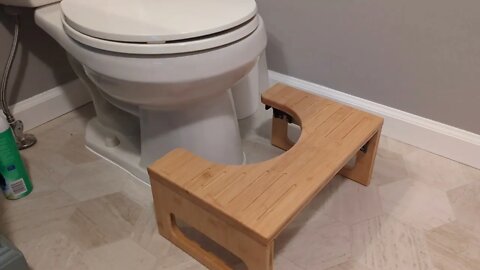 Unboxing:AmazerBath 7 Inches Bamboo Toilet Stool for Bathroom, Collapsible Poop Stool, Natural Color