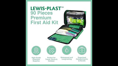LEWIS-PLAST Premium First Aid Kit For Home Car Holiday And Workplace