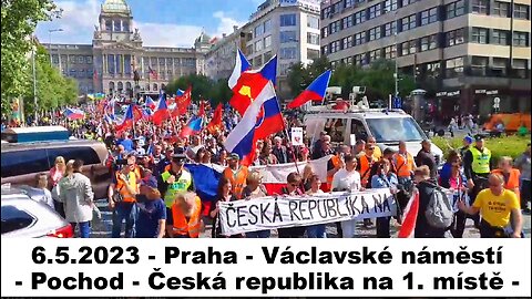 6.5.2023 - Praha - Václavské náměstí - Pochod - Zrychlený průvod