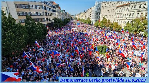 Demonstrace Česko proti vládě 16.9.2023 -1.část Václavské náměstí