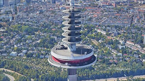 The Europaturm (Tower of Europe) in Frankfurt, Germany.