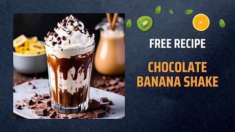 Free Chocolate Banana Shake Recipe 🍌🍫Free Ebooks +Healing Frequency🎵