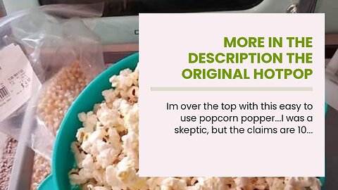 More In The Description The Original Hotpop Microwave Popcorn Popper -17 Color choices, Silicon...