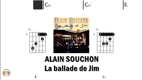 ALAIN SOUCHON La ballade de Jim - (Chords & Lyrics like a Karaoke) HD