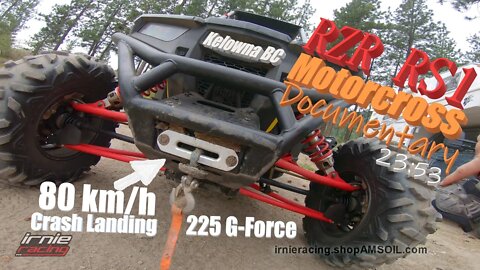 RZR RS1 (UTV) 80 km/h Front Bumper Crash Landing @Kelowna Motorcross Track | Irnieracing Documentary