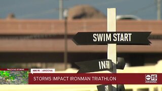 Leg of Ironman race cut after heavy rain in the Valley