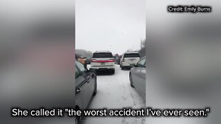 696 car pile up